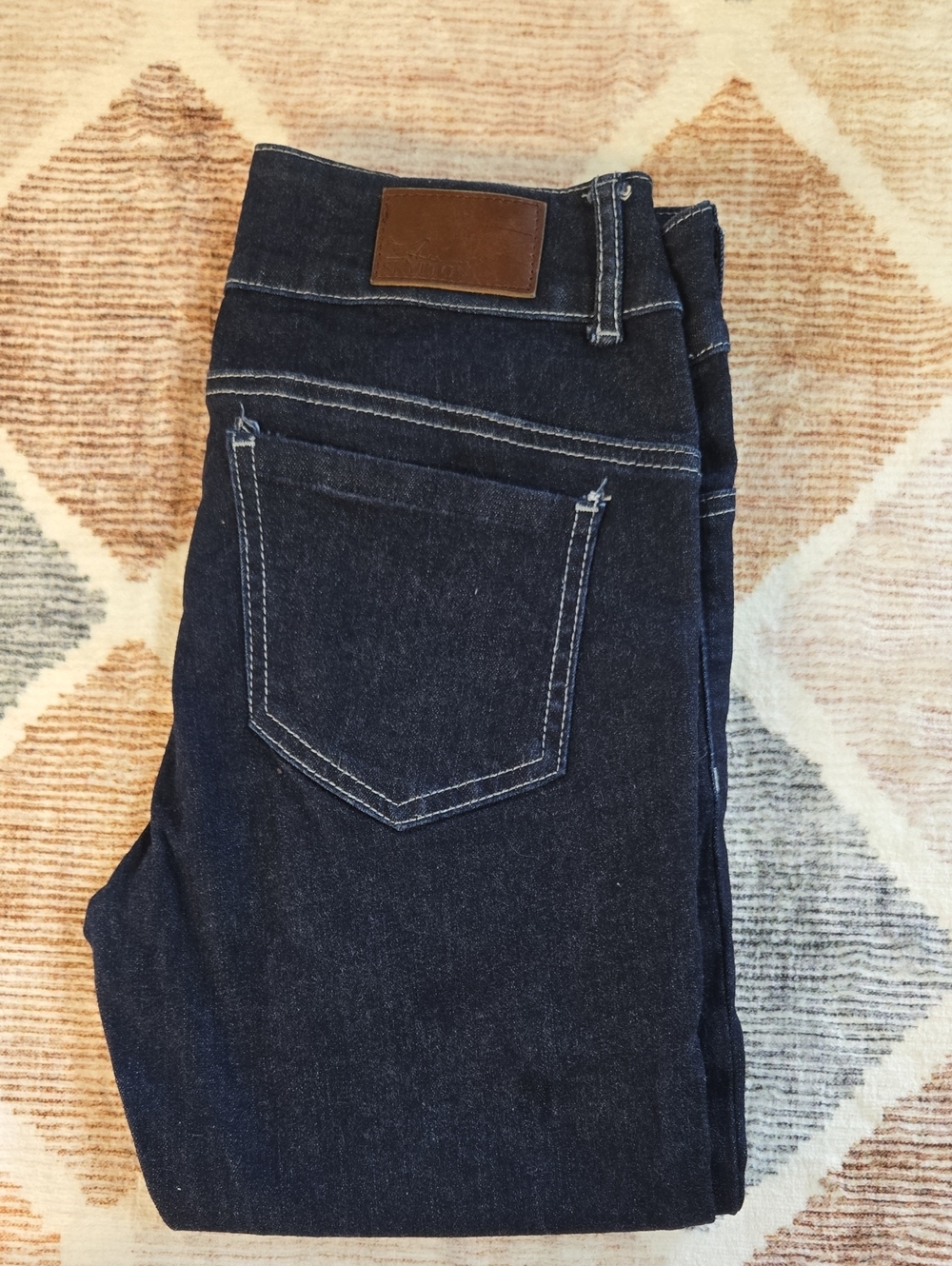 Women's Skinny Jeans - Dark Blue Stretch Denim